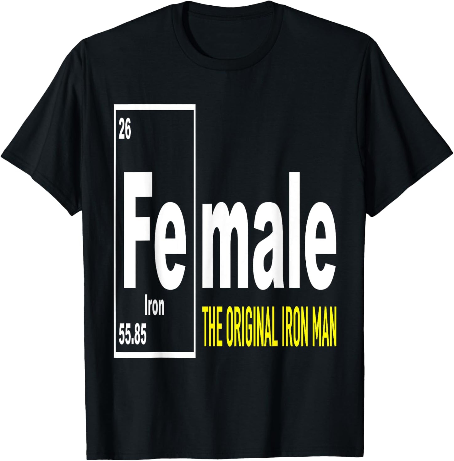 Fe for Iron Shirt, Original Iron Man T-Shirt - T-Shirt | Black
