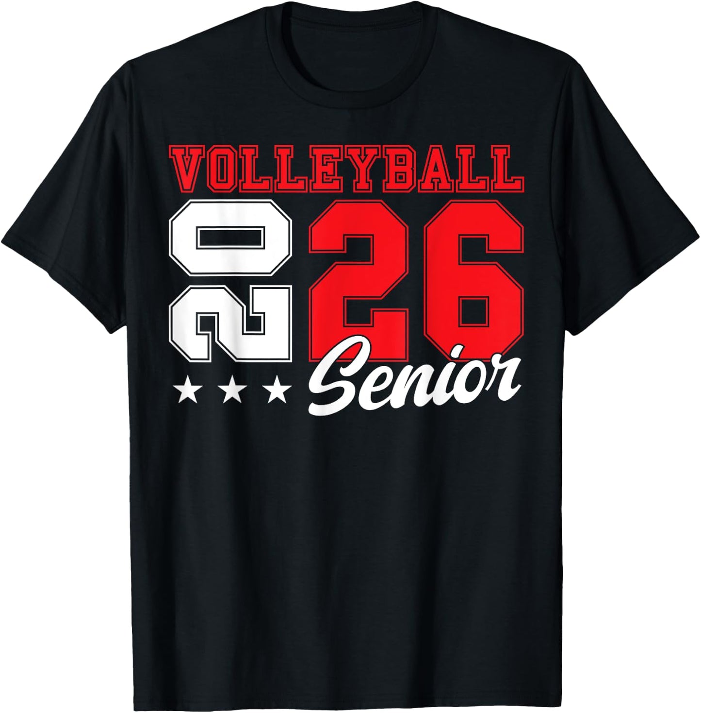 Volleyball Senior Night Volleyball Senior 2026 Graduation 11 T-Shirt - T-Shirt | Black