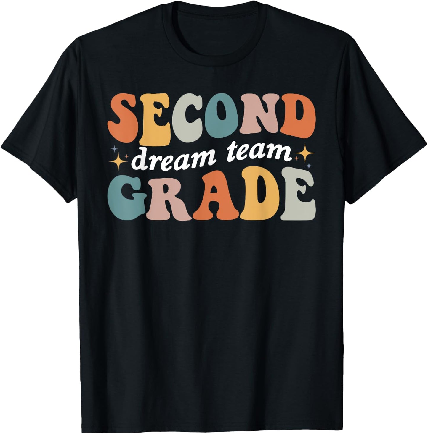Second Grade Dream Team 2nd Grade Teacher Back To School Men Women Kids T-Shirt - T-Shirt | Black