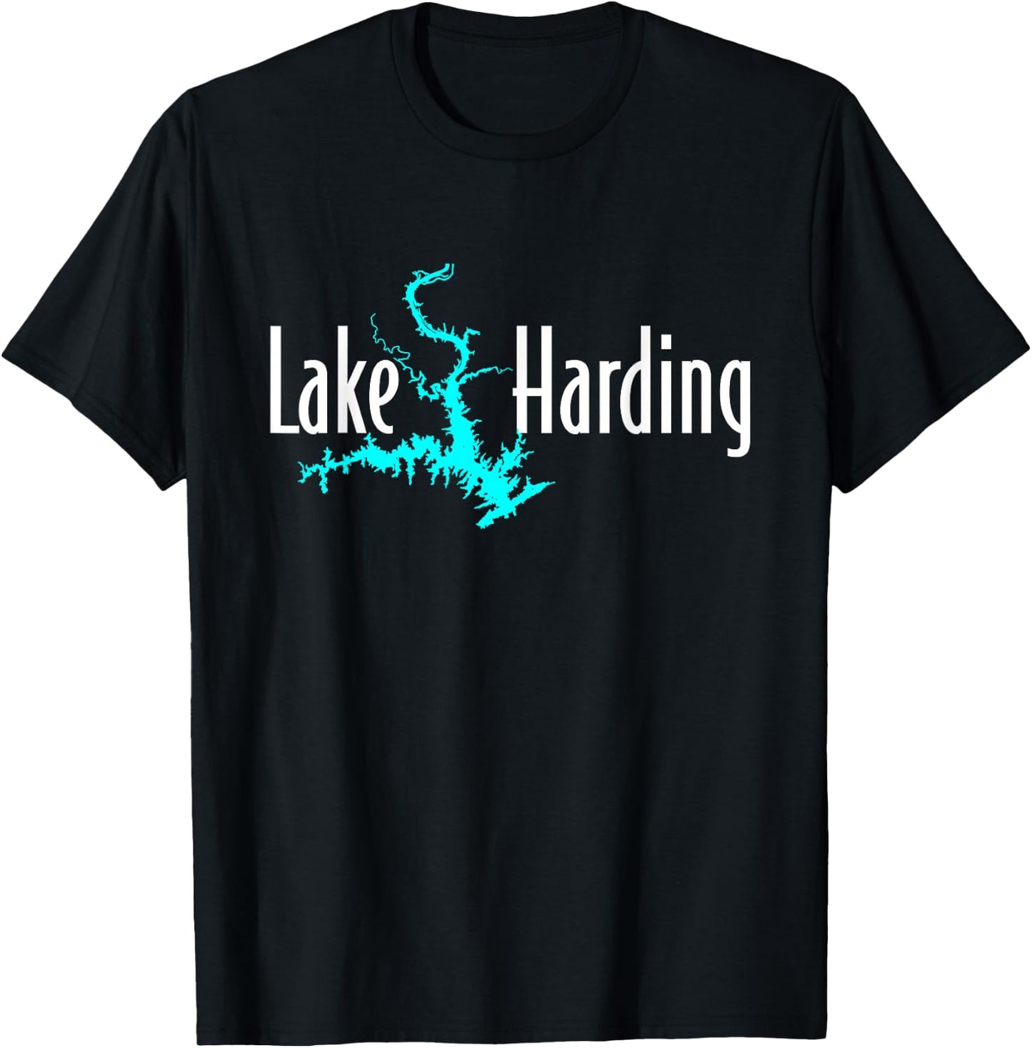 Minimalist Lake Harding - Alabama T-Shirt - T-Shirt | Black
