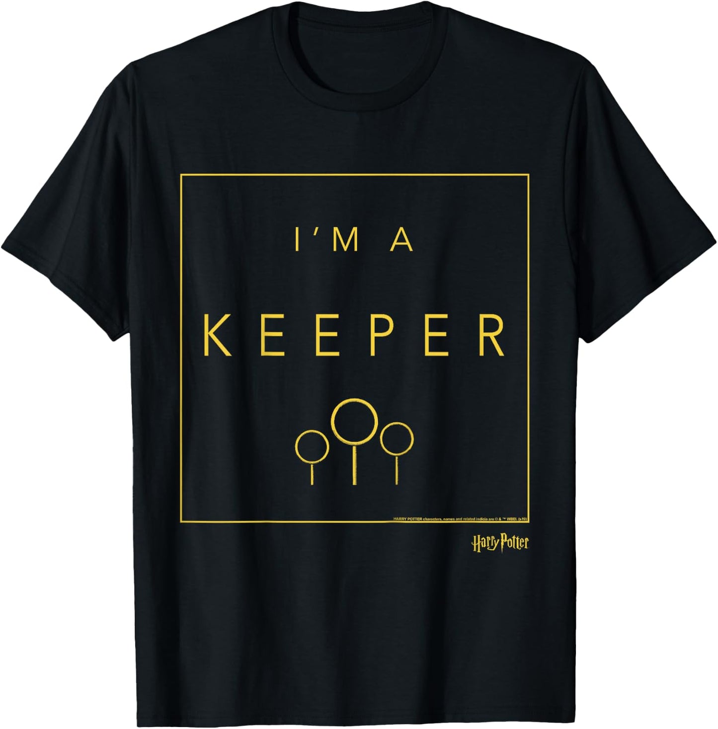 Kids Harry Potter Quidditch I'm A Keeper T-Shirt - T-Shirt | Black