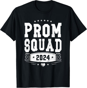Prom Squad 2024 Graduate Prom Class of 2024 T-Shirt - T-Shirt | Black
