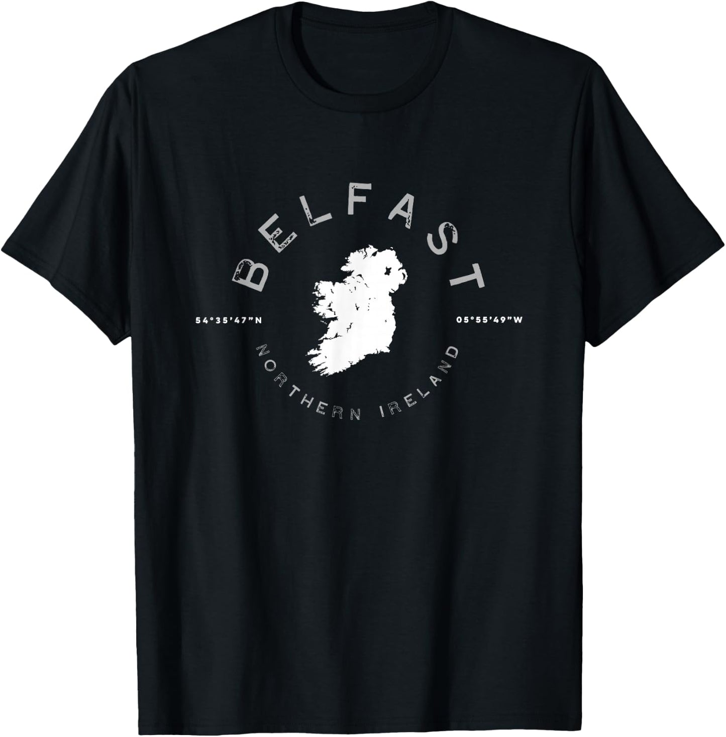 Belfast Ireland Retro Vintage Graphic T-Shirt - T-Shirt | Black