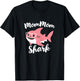 MomMom Shark Mother's Day Grandma Funny Mom-Mom T-Shirt - T-Shirt | Black