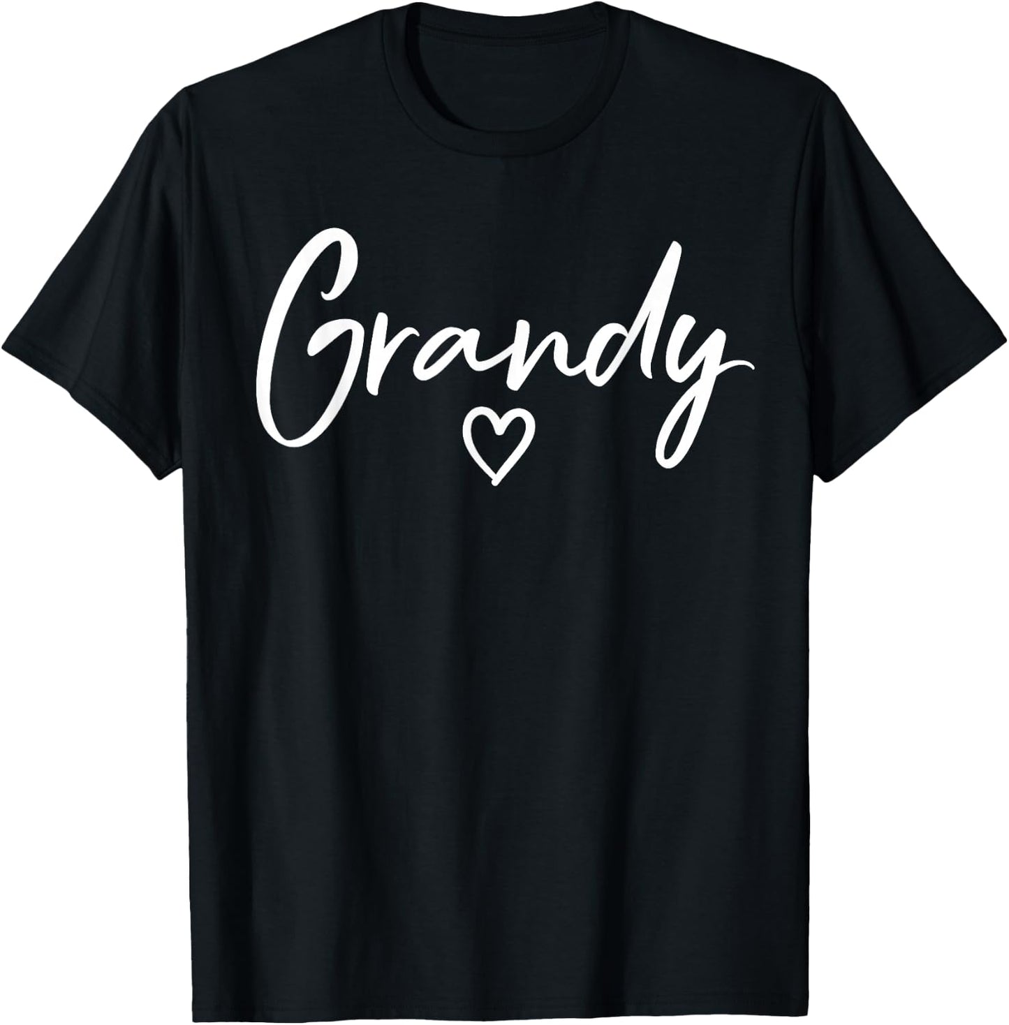 Grandy Gifts Grandma Heart Mother's Day Grandy T-Shirt - T-Shirt | Black