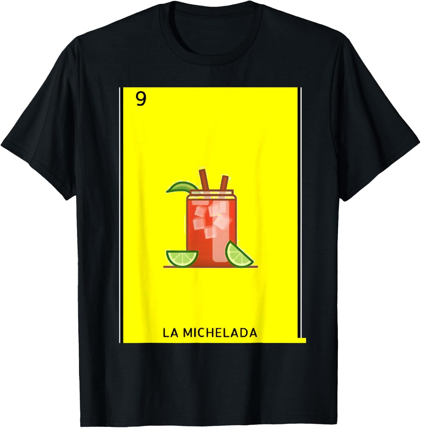 La Michelada Card Mexican Lottery Card T-Shirt - T-Shirt | Black