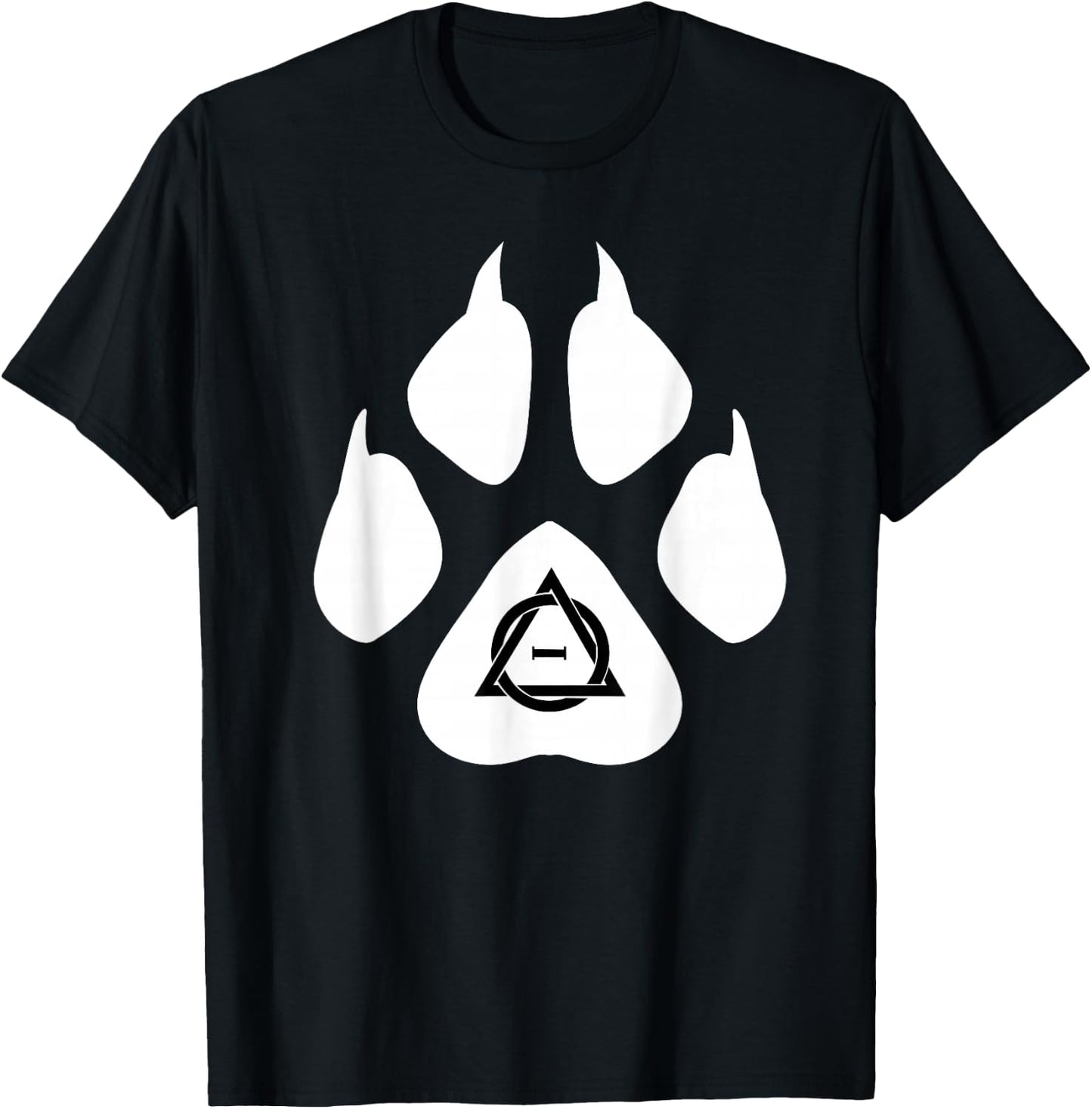 Therian Fox Paws Symbol Sign quadrobics otherkin T-Shirt - T-Shirt | Black