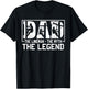 Dad The Lineman The Myth The Legend Shirt T-Shirt - T-Shirt | Black
