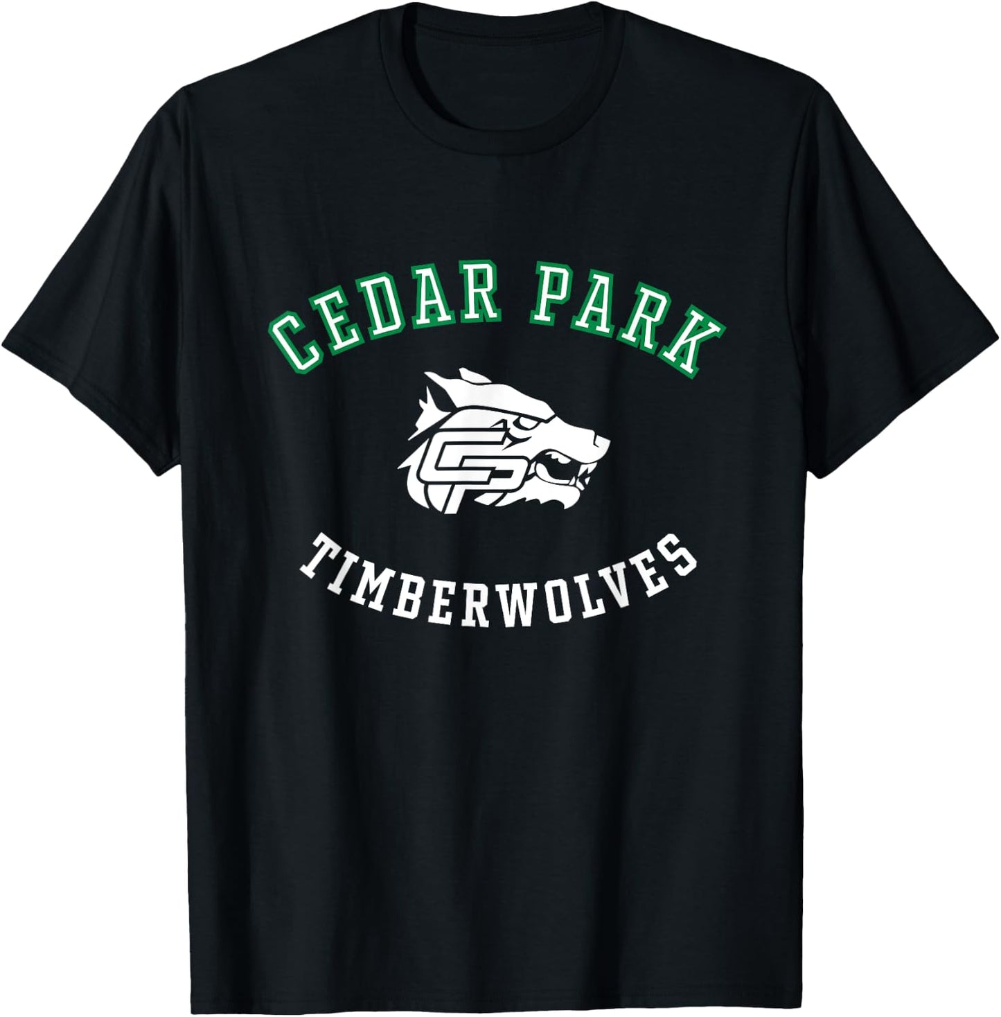 Cedar Park High School Timberwolves C8 T-Shirt - T-Shirt | Black