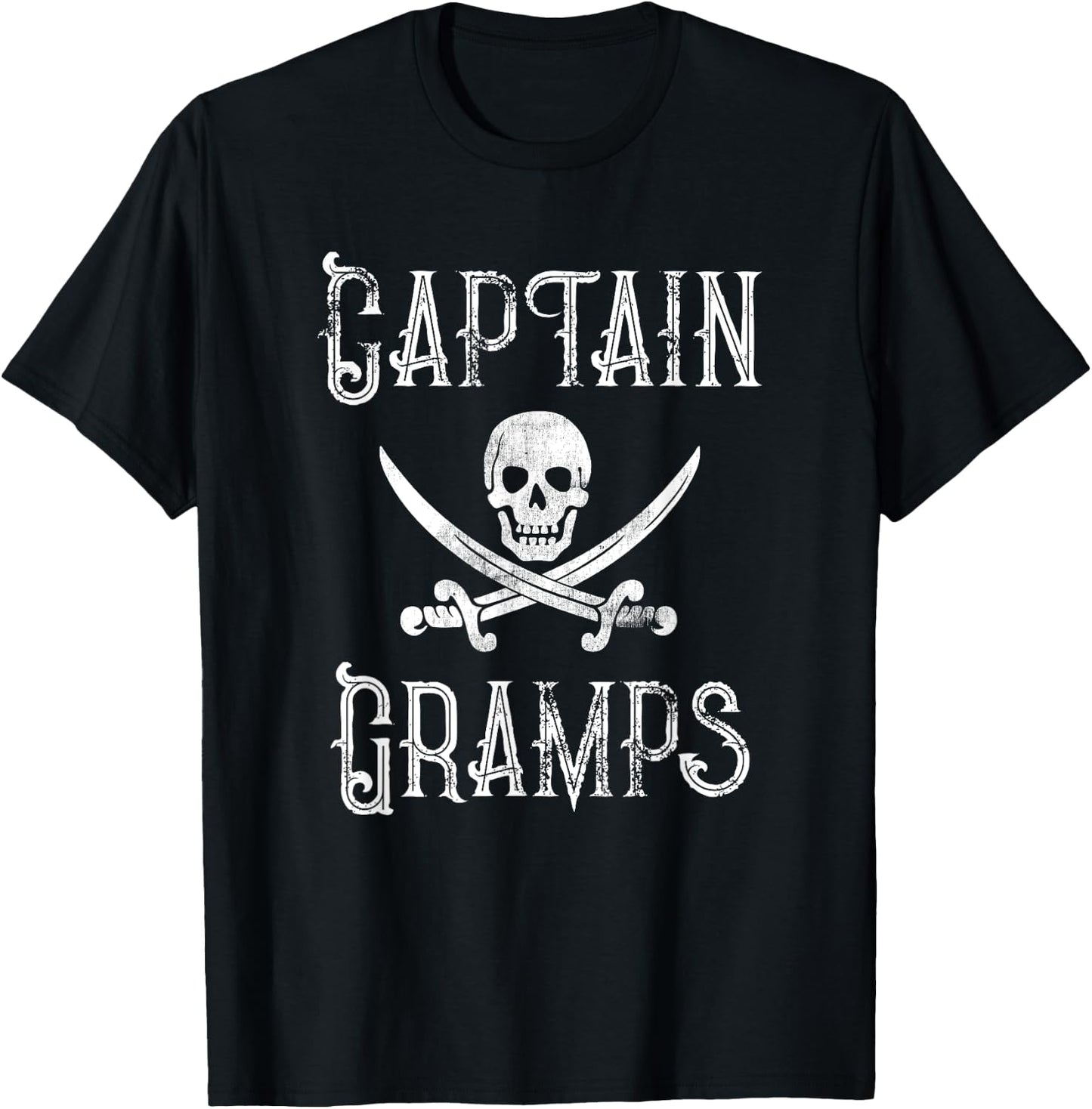 Boat Captain Gramps Grandpa Gift T-Shirt - T-Shirt | Black