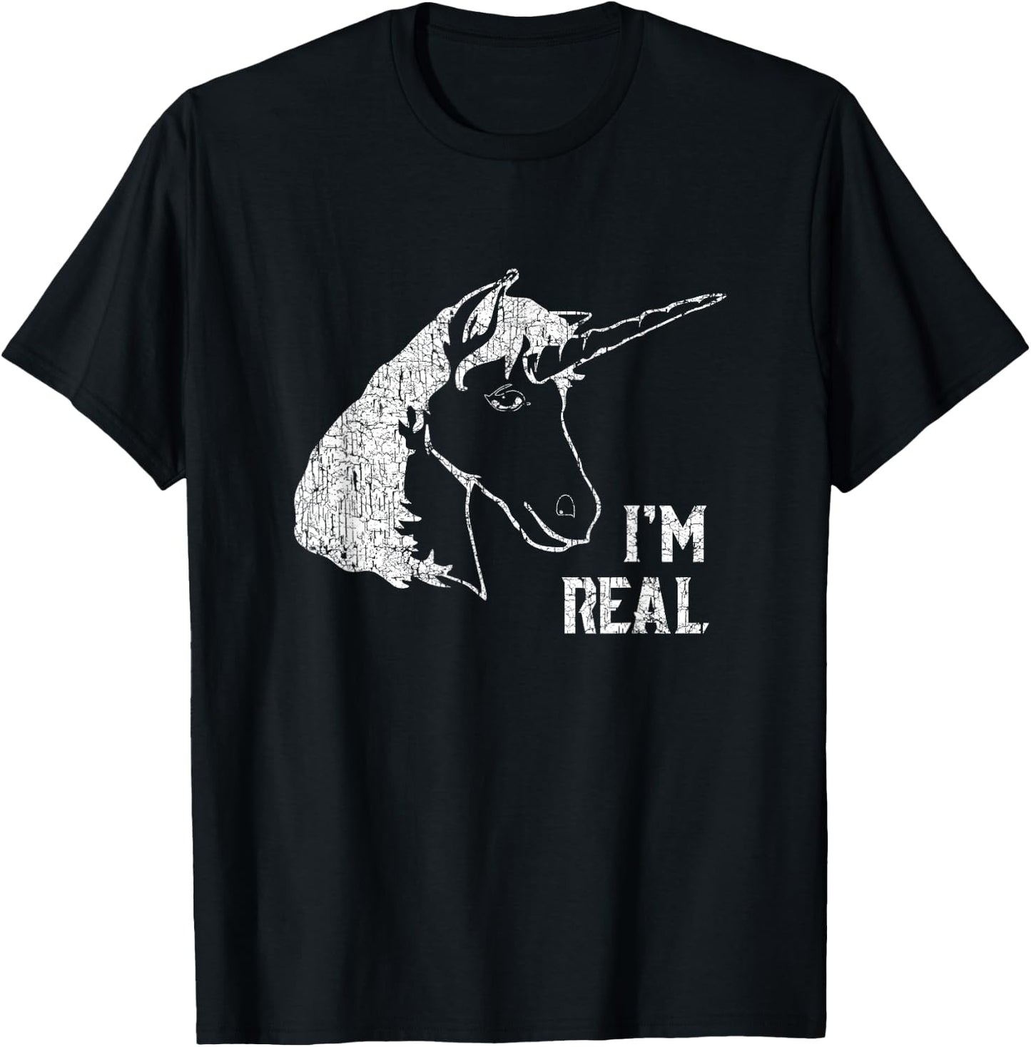 I'm Real T Shirt Unicorns Are Real Funny Magical Horse T-Shirt - T-Shirt | Black