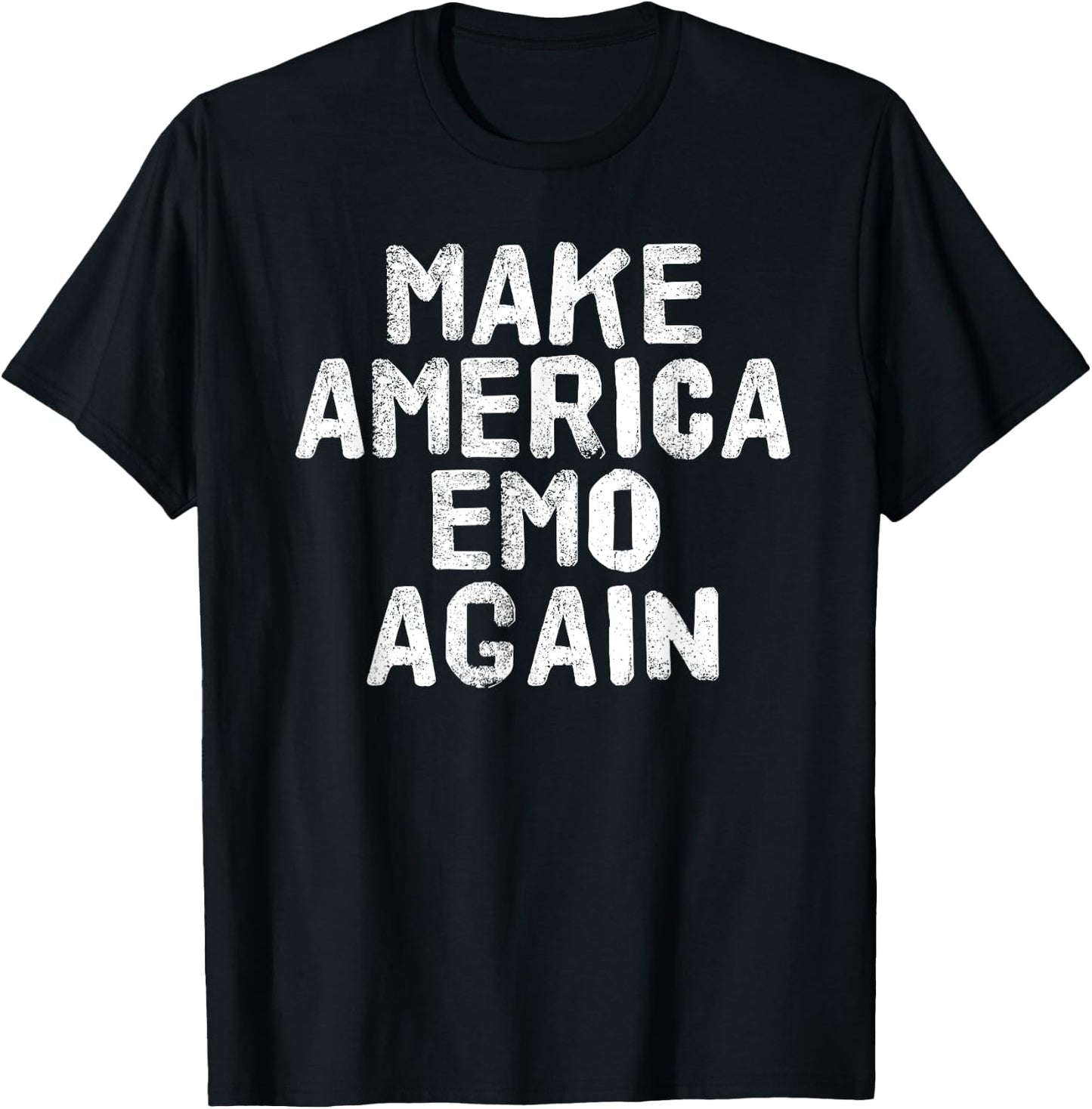 MAKE AMERICA EMO AGAIN Funny Goth US Gift T-Shirt - T-Shirt | Black