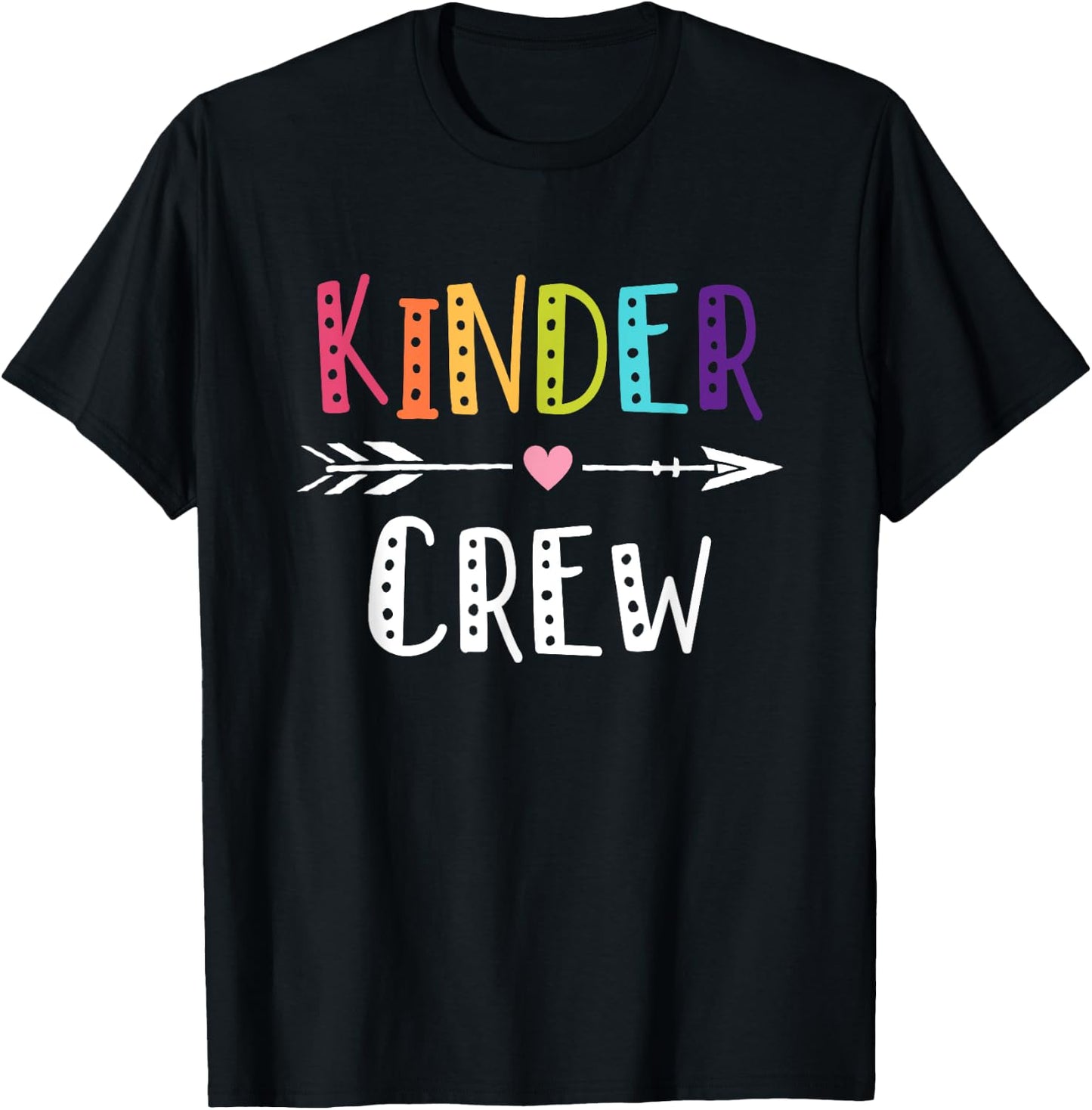 Kinder Crew Kindergarten Teacher 1st Day of School Women Kids T-Shirt - T-Shirt | Black