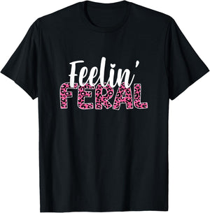Leopard Feelin Feral For Toddler And Feral Child Flower Girl T-Shirt - T-Shirt | Black
