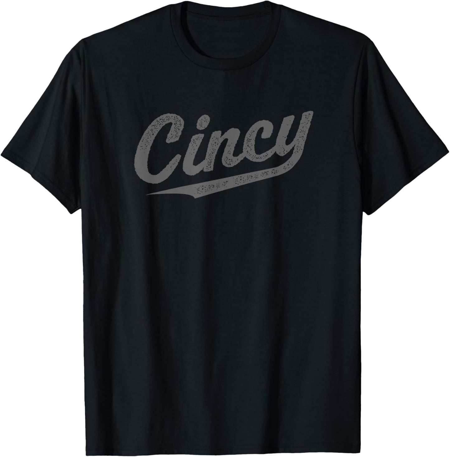 Retro Cincy Cincinnati Ohio vintage cursive script throwback T-Shirt - T-Shirt | Black