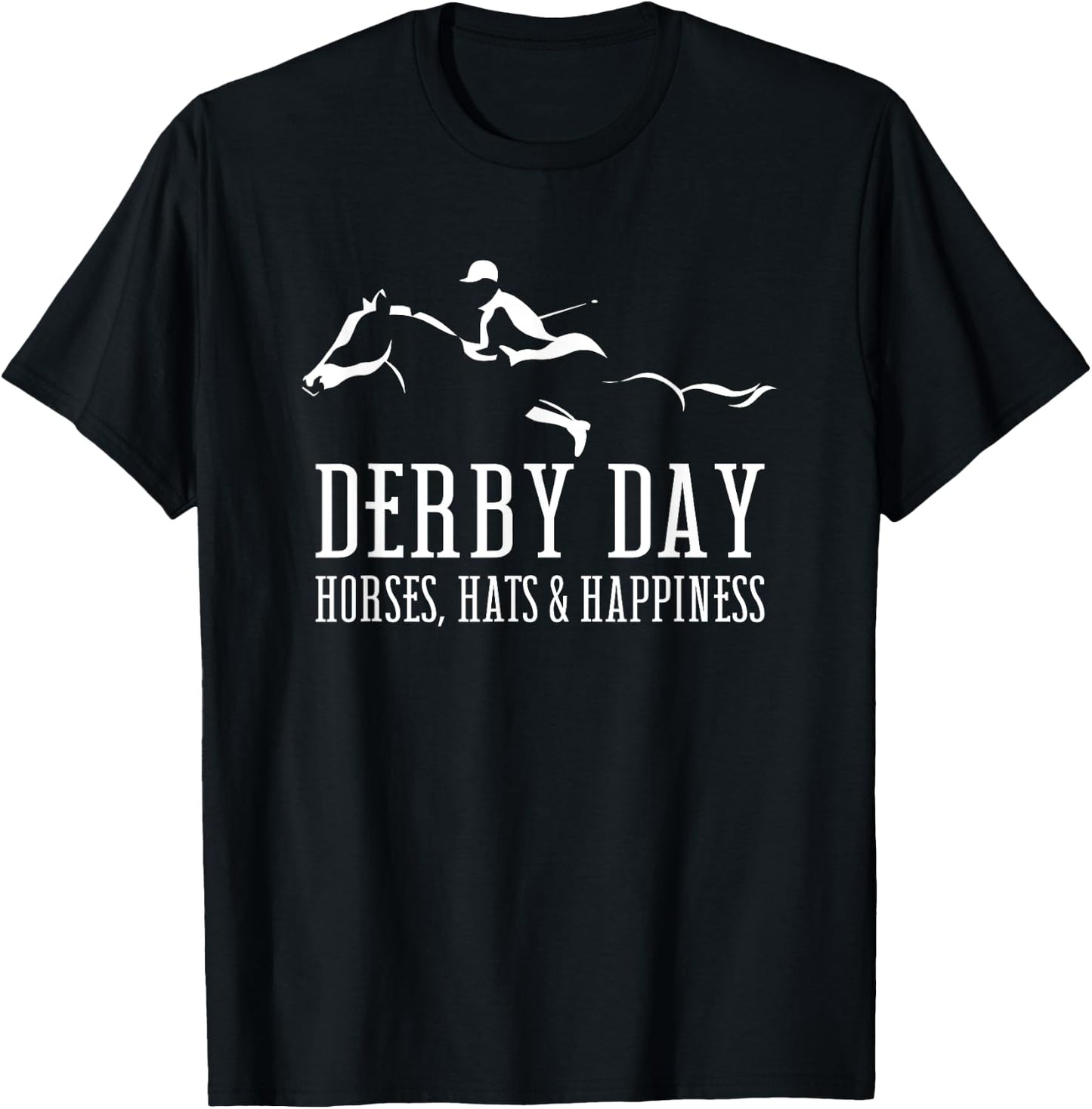 Derby Day Horse Silks and Hats Jockey Kentucky Horse Racing T-Shirt - T-Shirt | Black