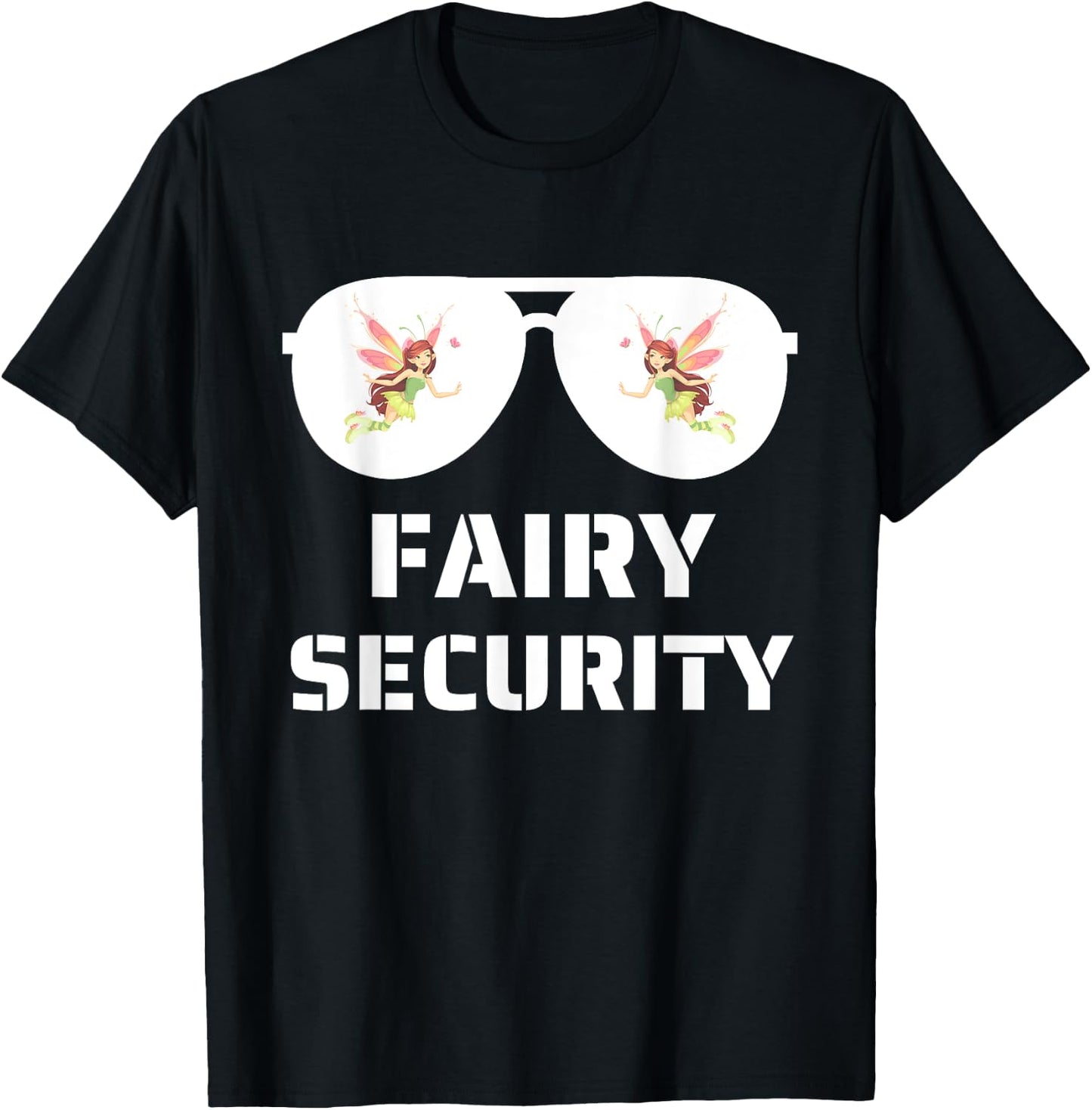 Halloween Dad Mom Daughter Adult Costume Fairy Security T-Shirt - T-Shirt | Black
