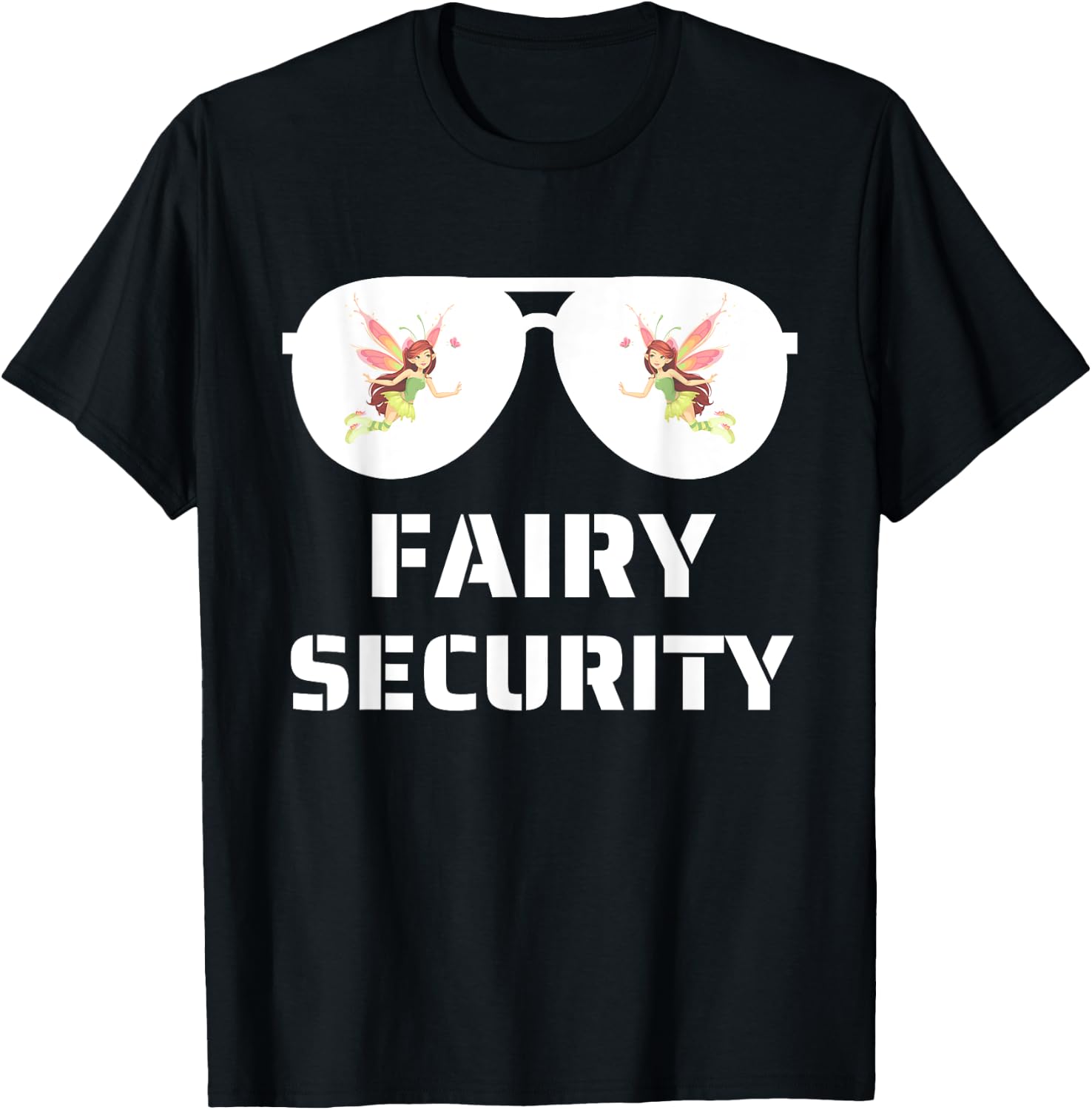 Halloween Dad Mom Daughter Adult Costume Fairy Security T-Shirt - T-Shirt | Black