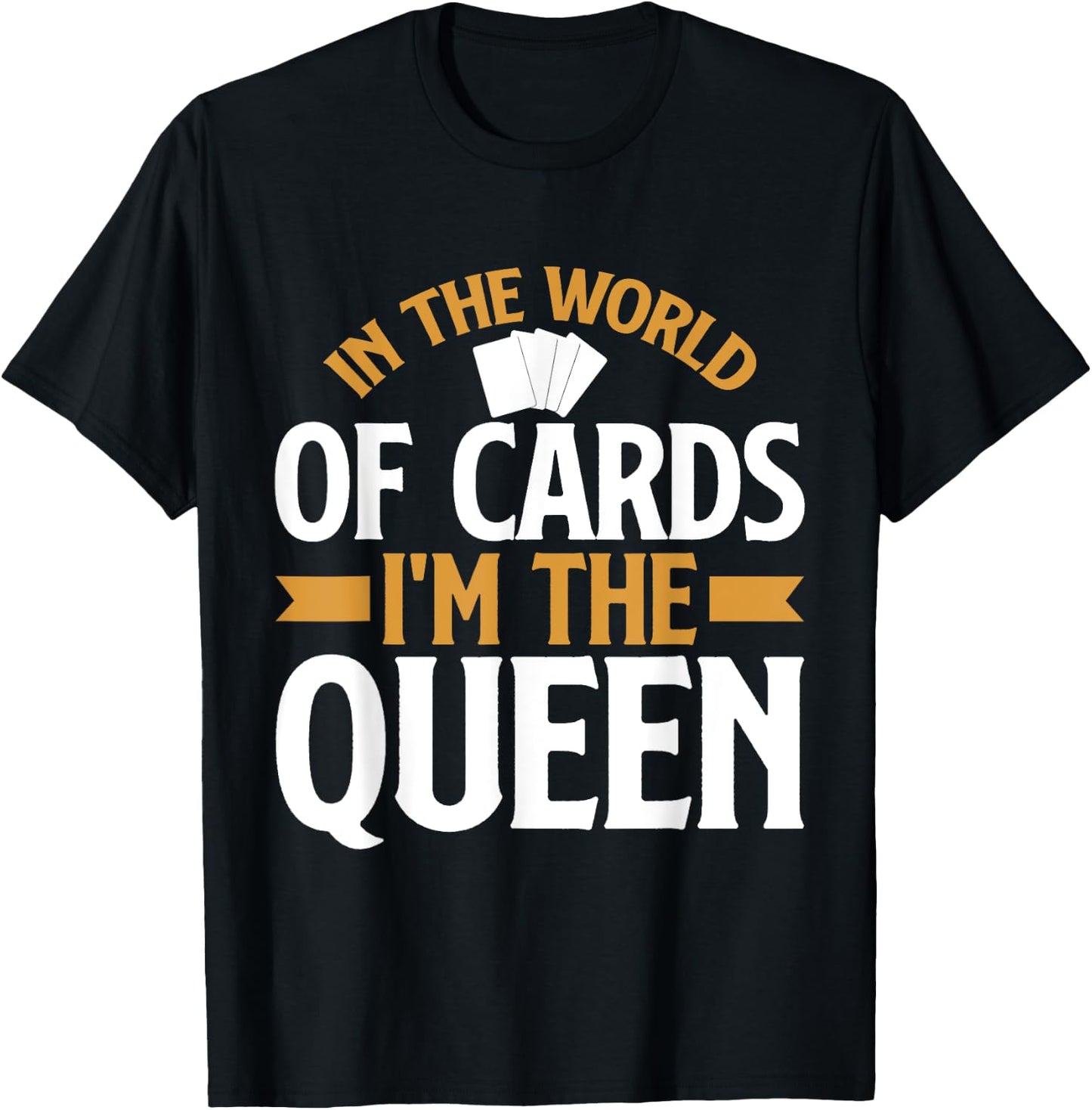 In the World of Cards im the Queen Trading Card T-Shirt - T-Shirt | Black