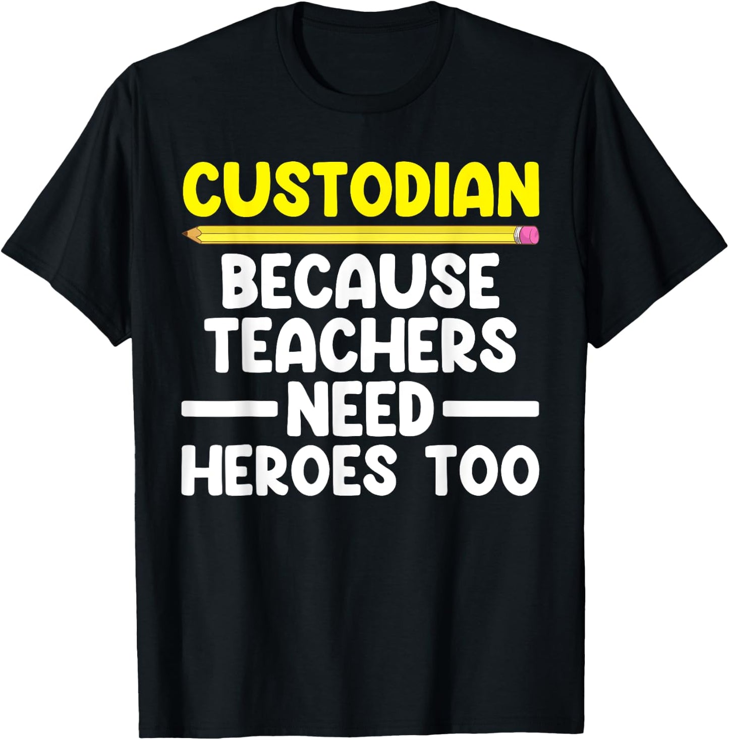 Best Custodian Design Women Janitor School Custodian T-Shirt - T-Shirt | Black