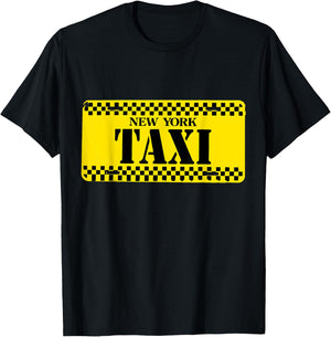 nyc taxi Costume Halloween yellow plate T-Shirt - T-Shirt | Black