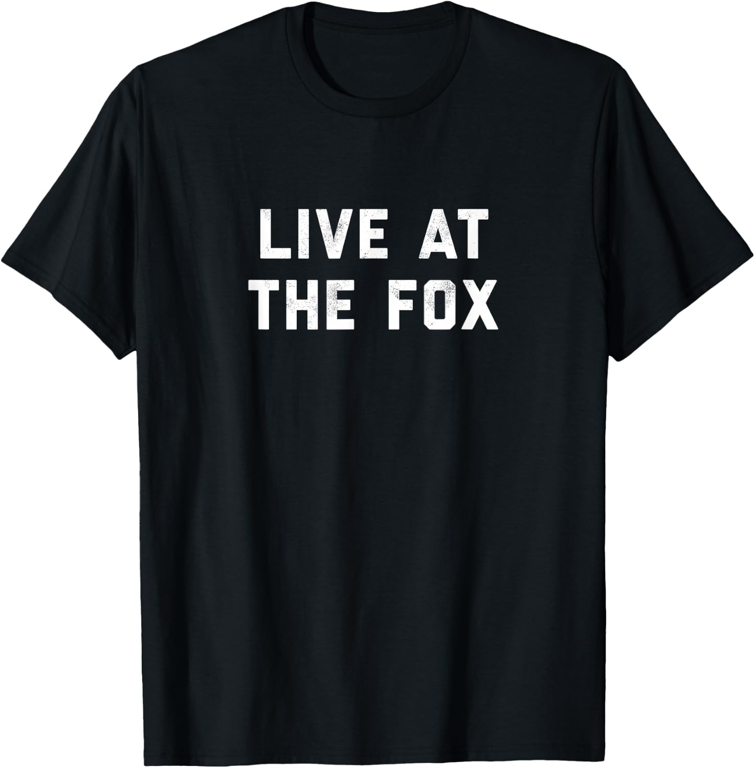 Retro distressed Live At The Fox classic rock design T-Shirt - T-Shirt | Black