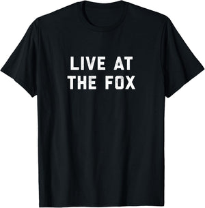 Retro distressed Live At The Fox classic rock design T-Shirt - T-Shirt | Black