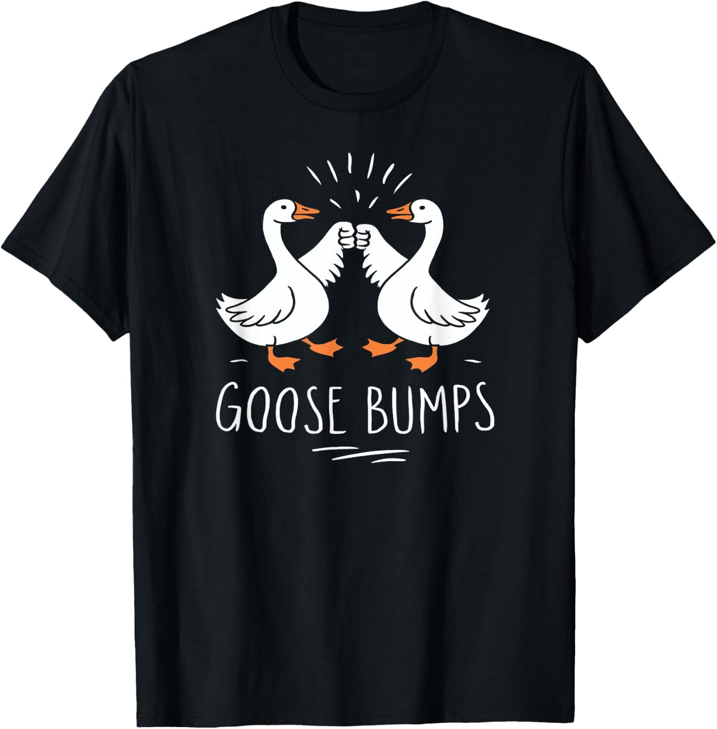 Goose Bumps Cute Funny Geese Fist Bump Pun Kids T-Shirt - T-Shirt | Black