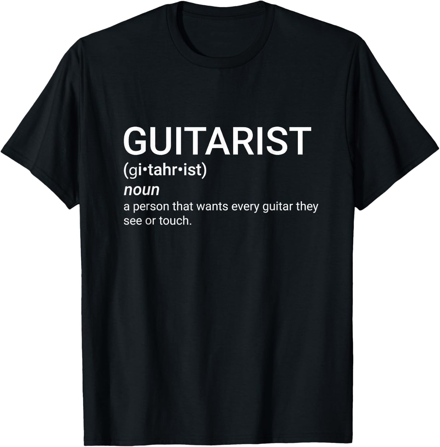 Gift Guitar Player GUITARIST Definition Funny T-Shirt - T-Shirt | Black