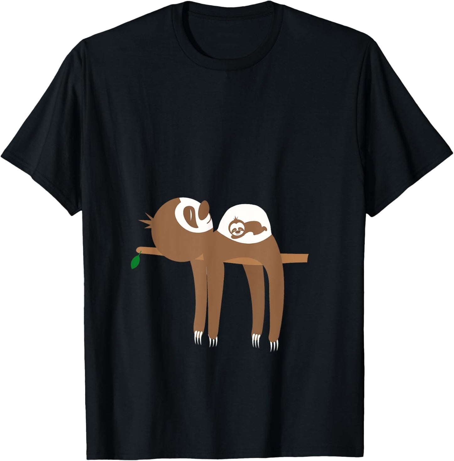 Funny Sloth Pregnancy Announcement T-Shirt - T-Shirt | Black