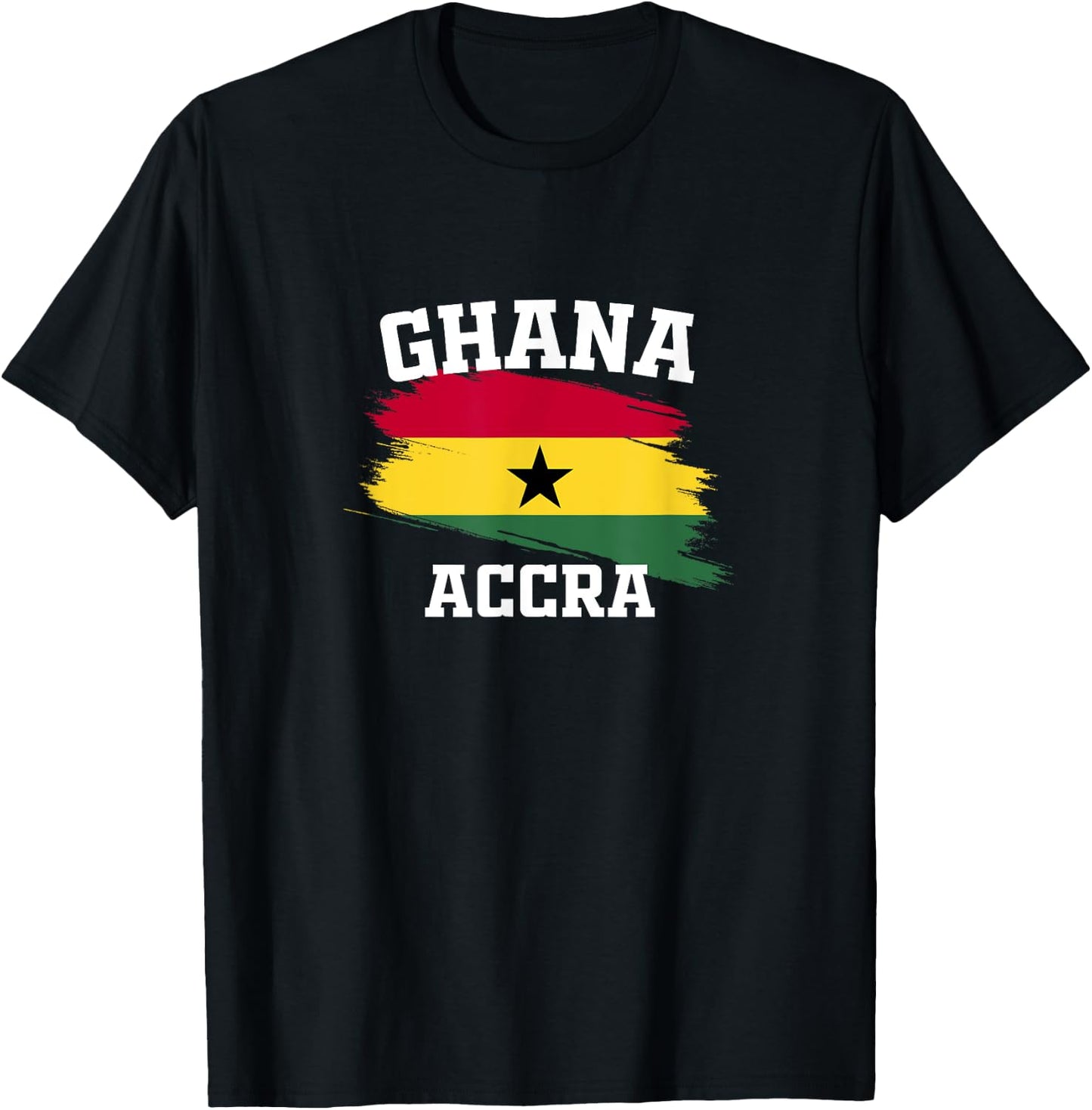 Ghana Flag Accra Vacation Africa Souvenirs Athletes Gifts T-Shirt - T-Shirt | Black
