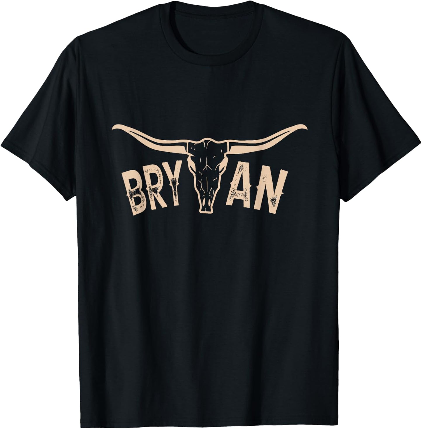 Classic Arts Bryan Last Name Personalized Outfits Western T-Shirt - T-Shirt | Black