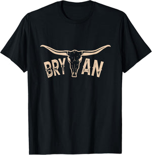 Classic Arts Bryan Last Name Personalized Outfits Western T-Shirt - T-Shirt | Black