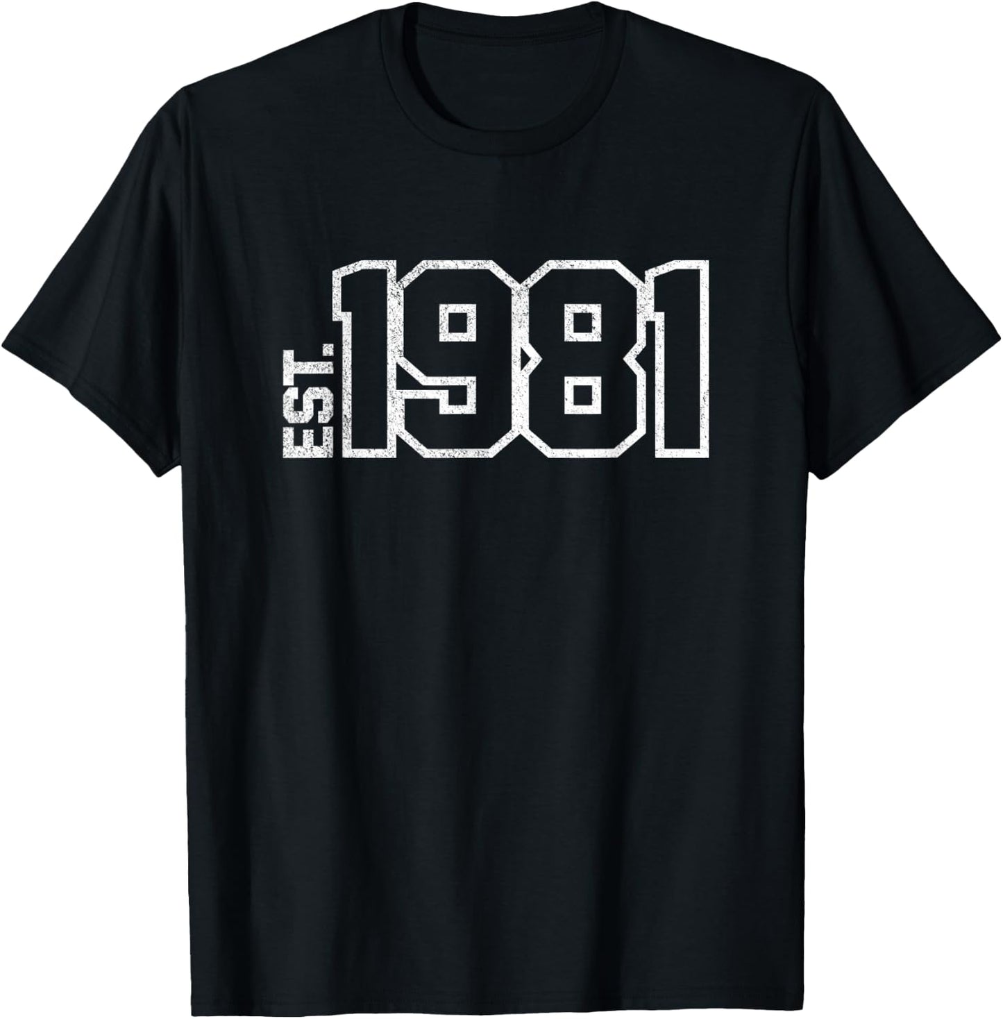 EST. 1981 - 40 year old established 81 birth year birthdate T-Shirt - T-Shirt | Black