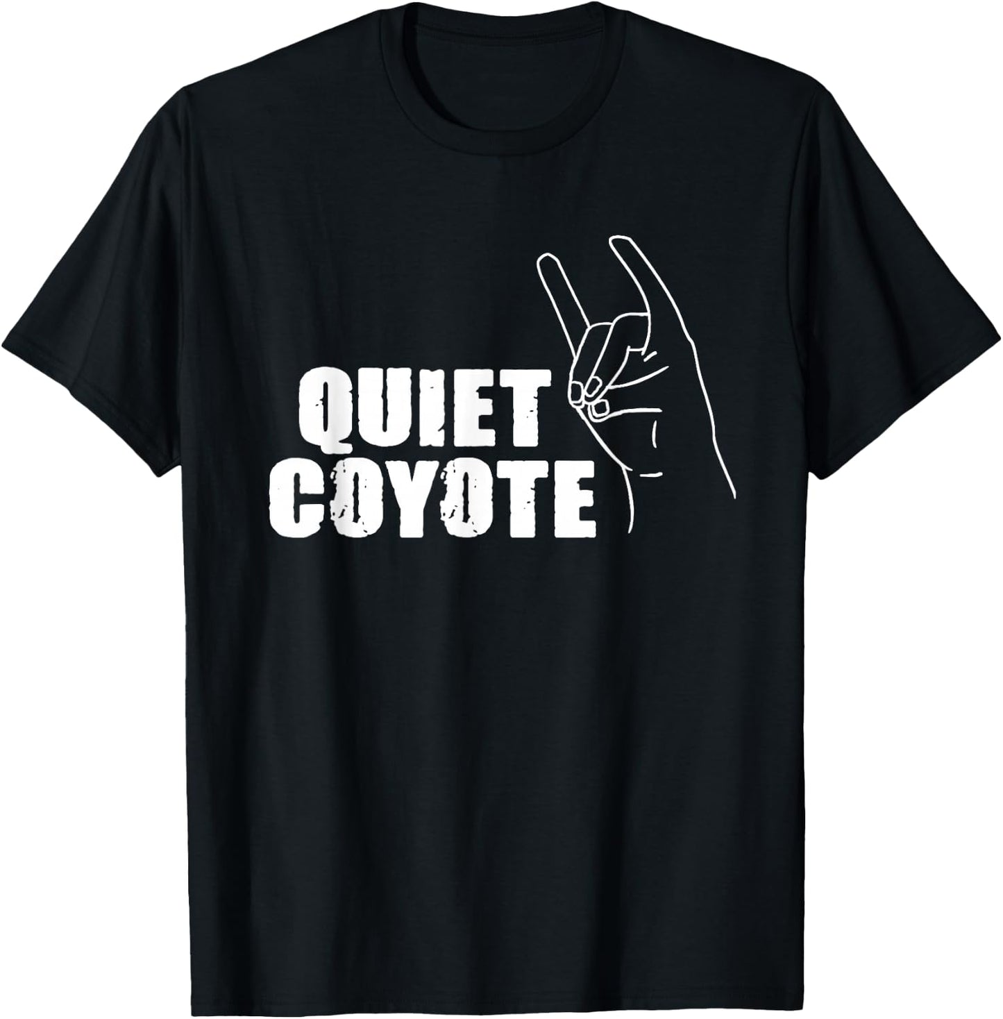 Quiet Coyote Graphic Lovely Pet Adorable Animal Outfit Lover T-Shirt - T-Shirt | Black