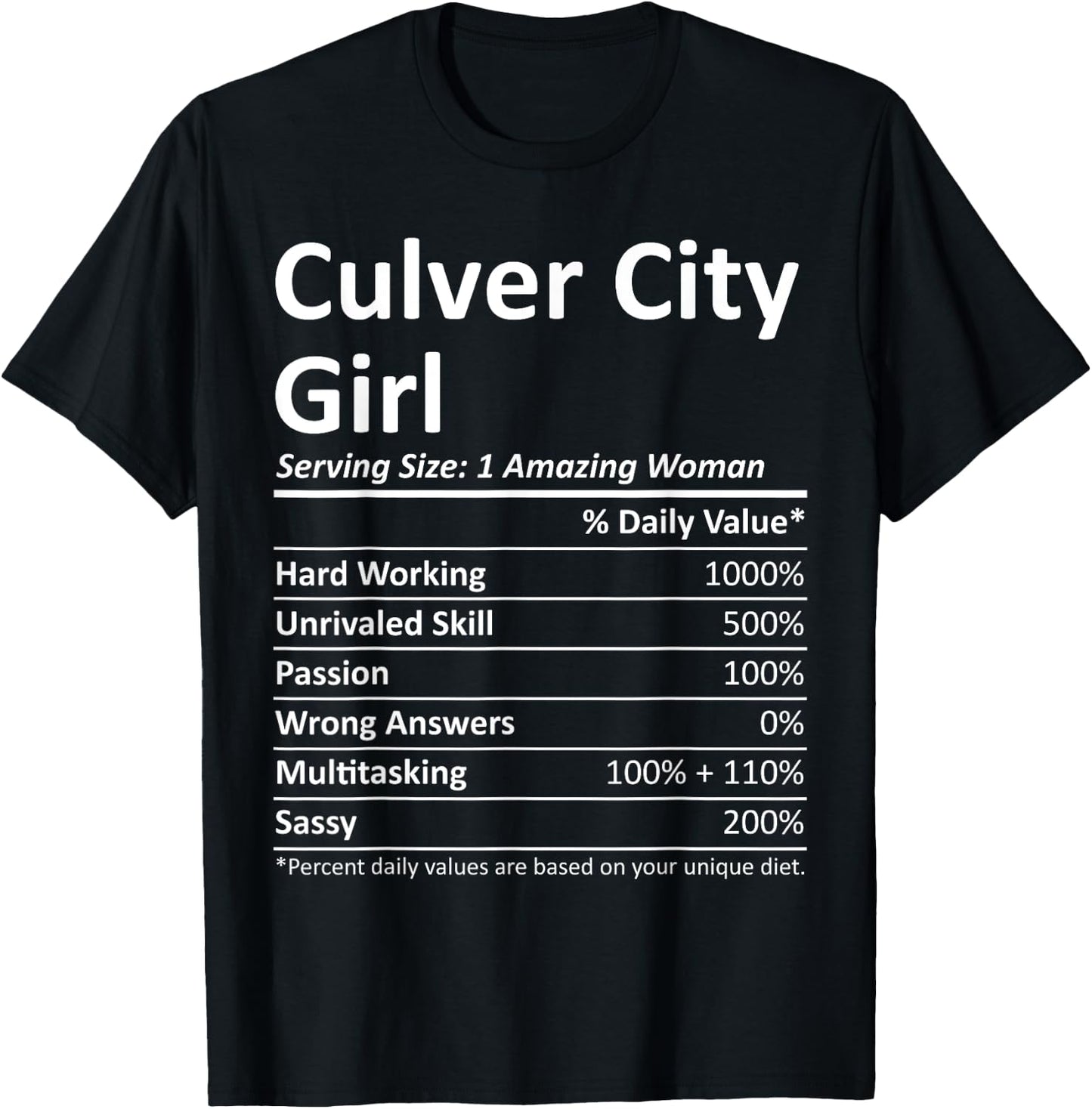 CULVER CITY GIRL CA CALIFORNIA Funny City Home Roots Gift T-Shirt - T-Shirt | Black