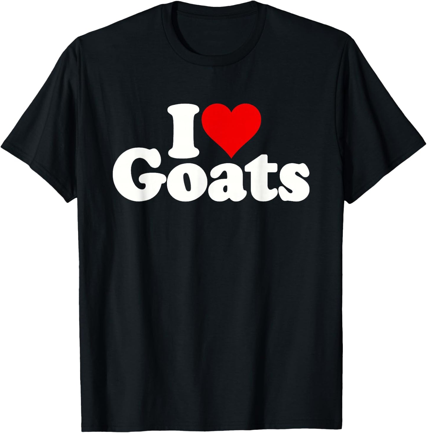 I Love Heart Goats T-Shirt - T-Shirt | Black