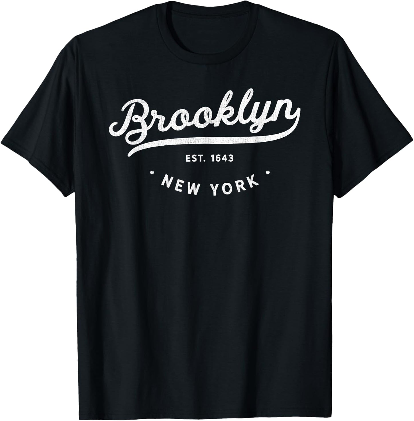 Classic Vintage Retro Brooklyn New York NYC USA Novelty T-Shirt - T-Shirt | Black