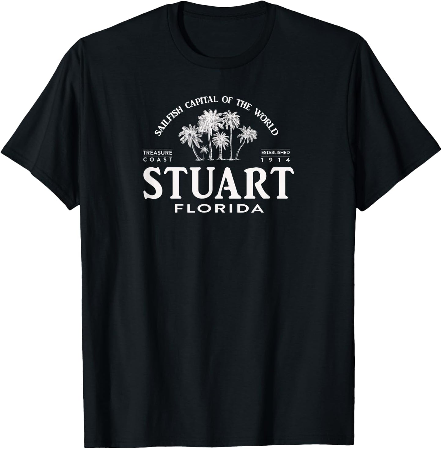 Stuart FL Sailfish Capital of the World Souvenir T-Shirt - T-Shirt | Black