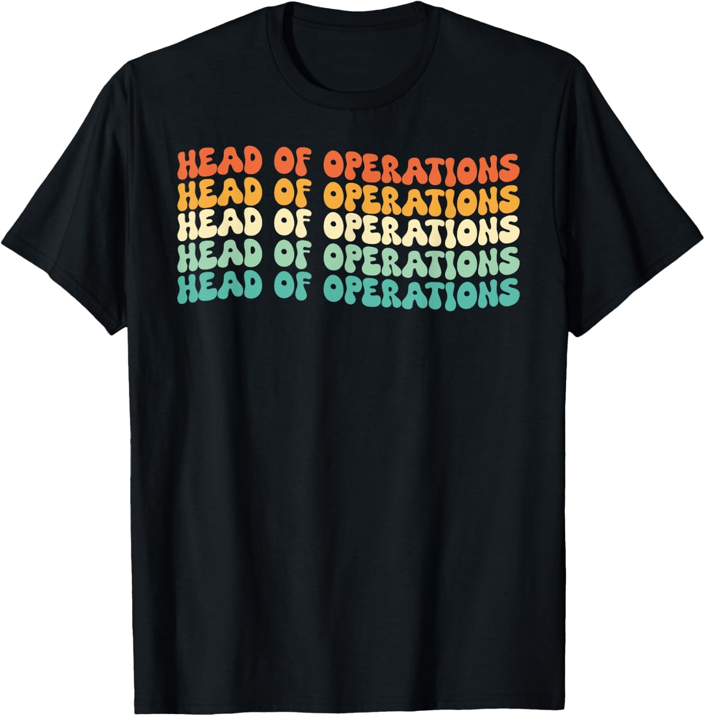 Groovy Head Of Operations Job Title T-Shirt - T-Shirt | Black