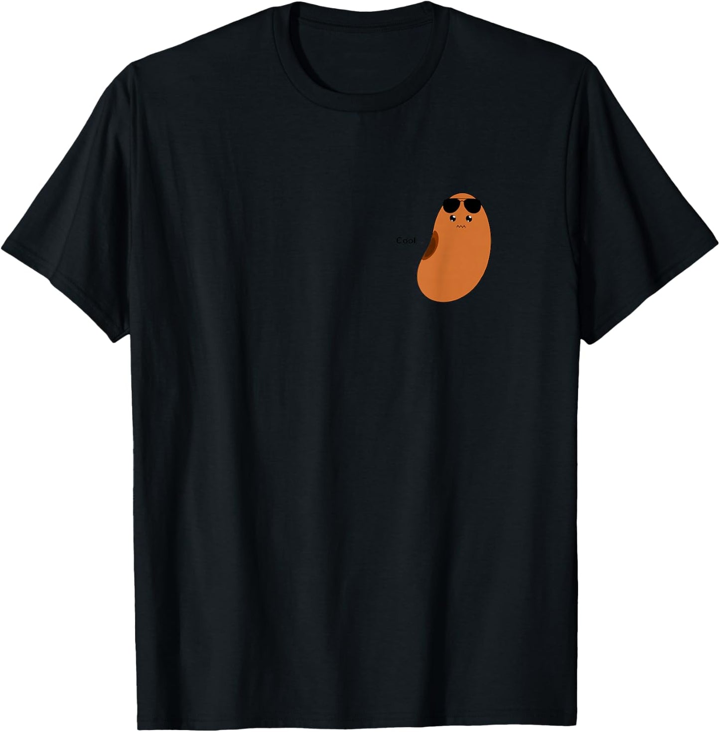 Cute Little Pinto Bean Being a Cool Bean T-Shirt - T-Shirt | Black