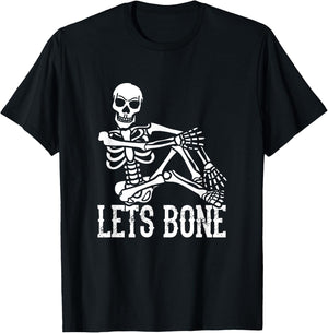 Lets Bone Skeleton Adult Halloween Costume T-Shirt - T-Shirt | Black