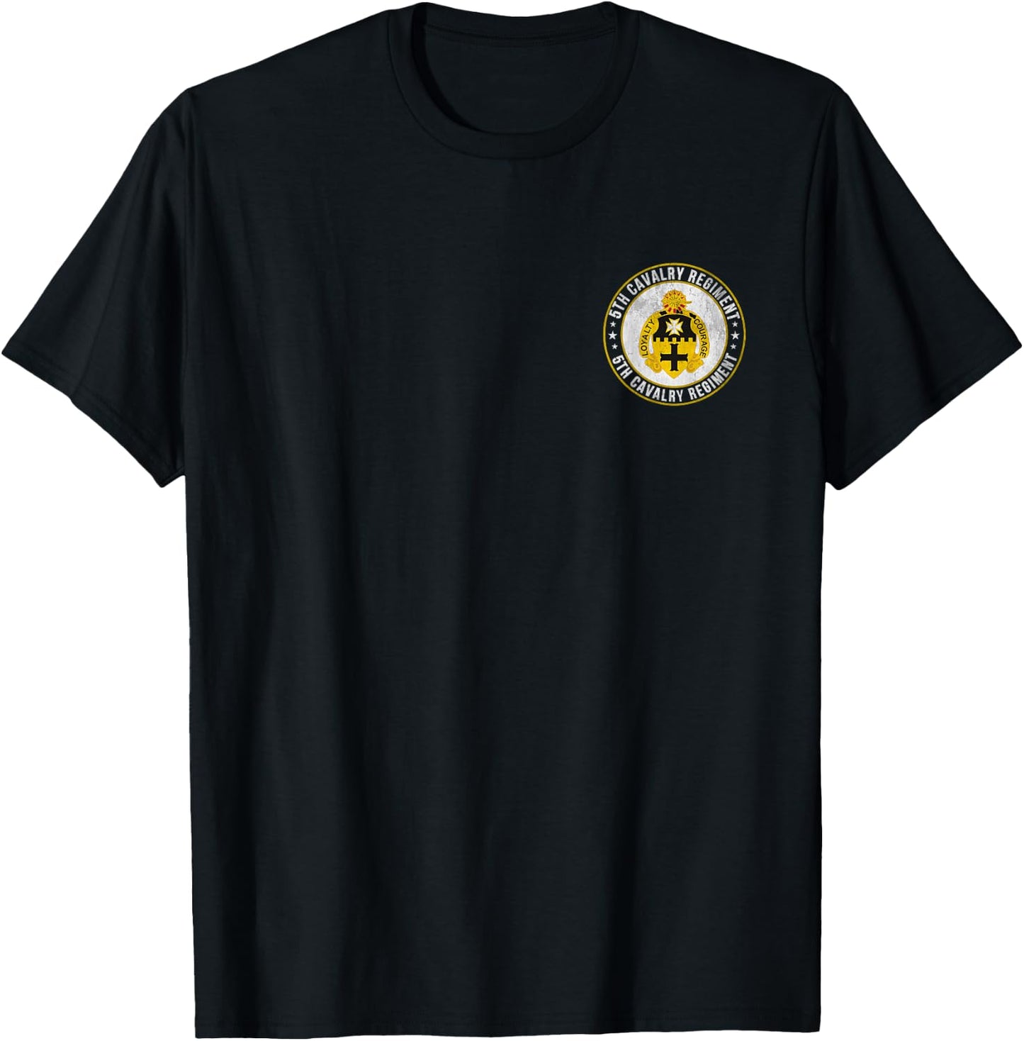 5th Cavalry Regiment Military Veteran Father Day Christmas T-Shirt - T-Shirt | Black