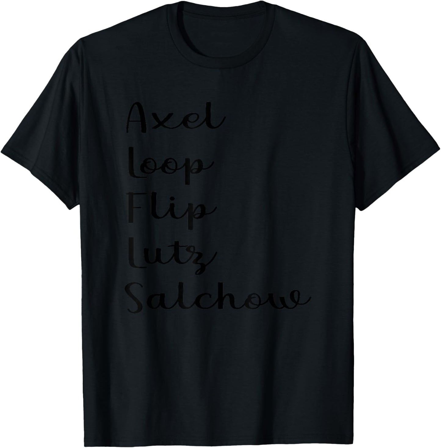 Cute Figure Skating Shirt Girls Teens Women Ice Skating T-Shirt - T-Shirt | Black