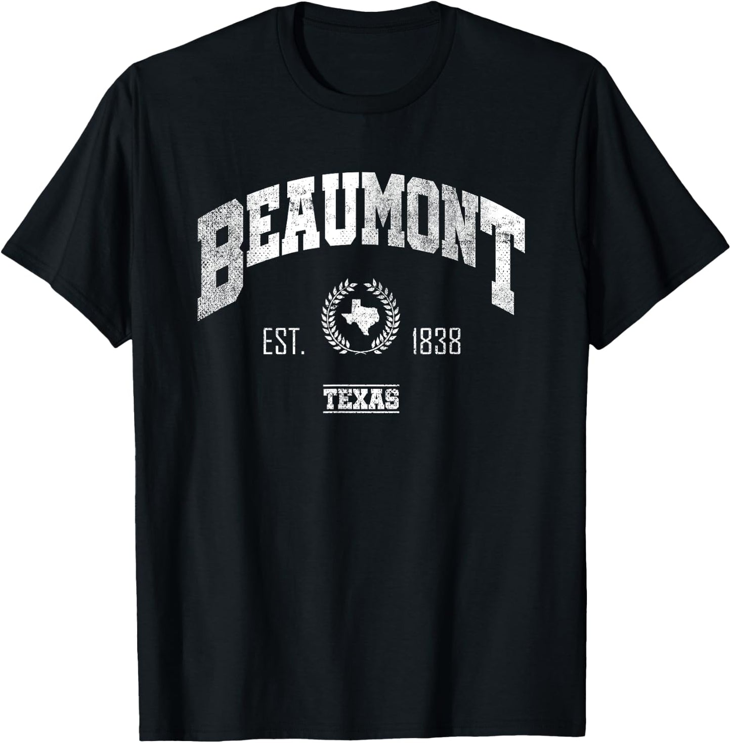 Beaumont TX | Texas | Vintage Throwback T-Shirt - T-Shirt | Black