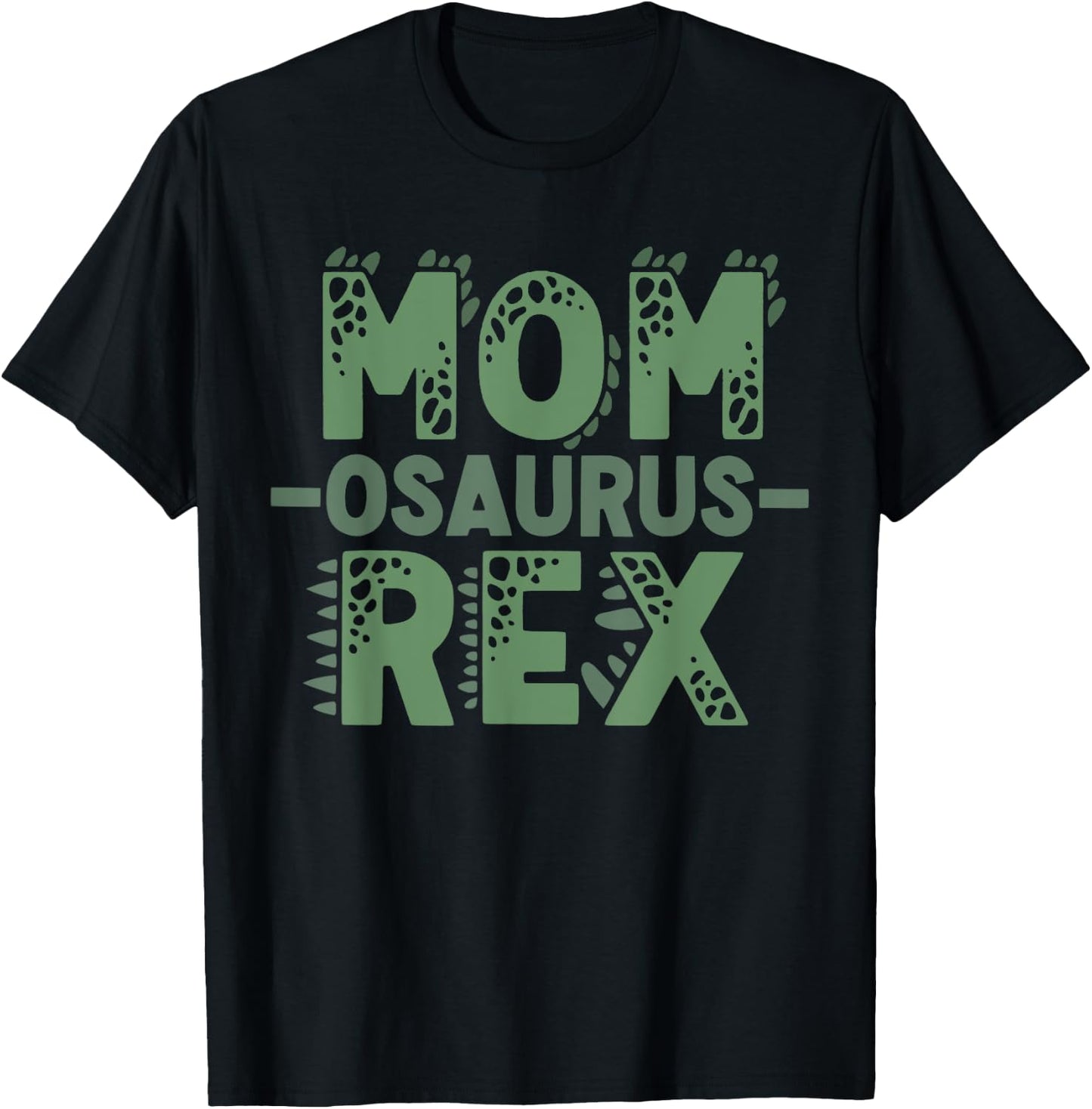 Momsaurus T rex Dinosaur Funny Mom Saurus Matching Family T-Shirt - T-Shirt | Black