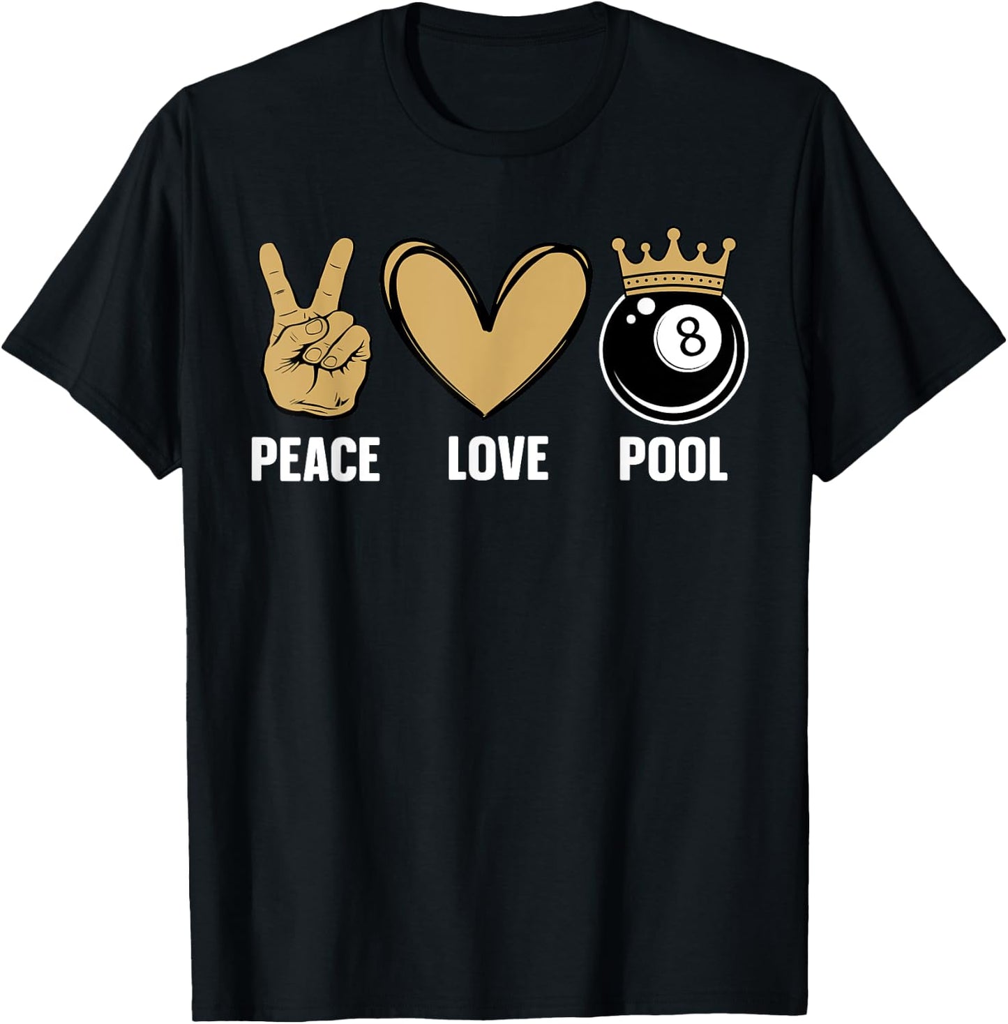 Cool Pool Design Women Billiards 8 Ball Pool Player T-Shirt - T-Shirt | Black