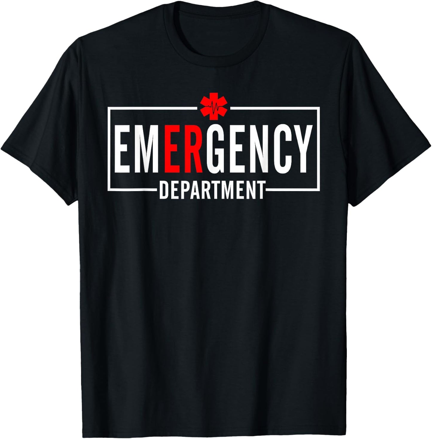 Emergency Room ER RN Nurse Department Healthcare Nursing , -Adults, Short Sleeve, , Black, Small T-Shirt - T-Shirt | Black