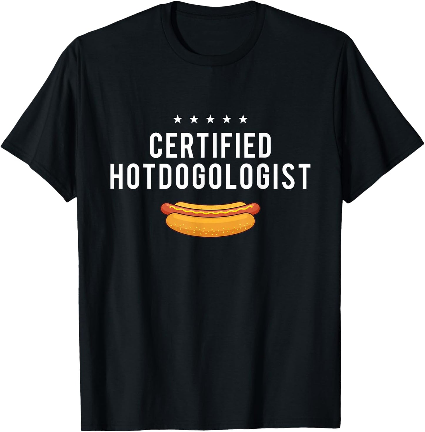 Certified Hotdogologist - Hot Dog Lover Fast Food Wiener Women Girls Kids T-Shirt - T-Shirt | Black