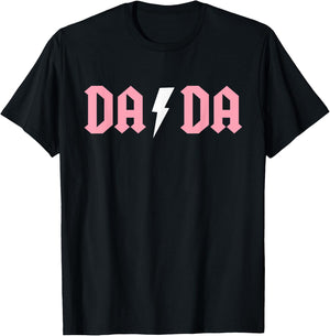 Rock n Roll Dada Birthday Rock Star Matching Family T-Shirt - T-Shirt | Black